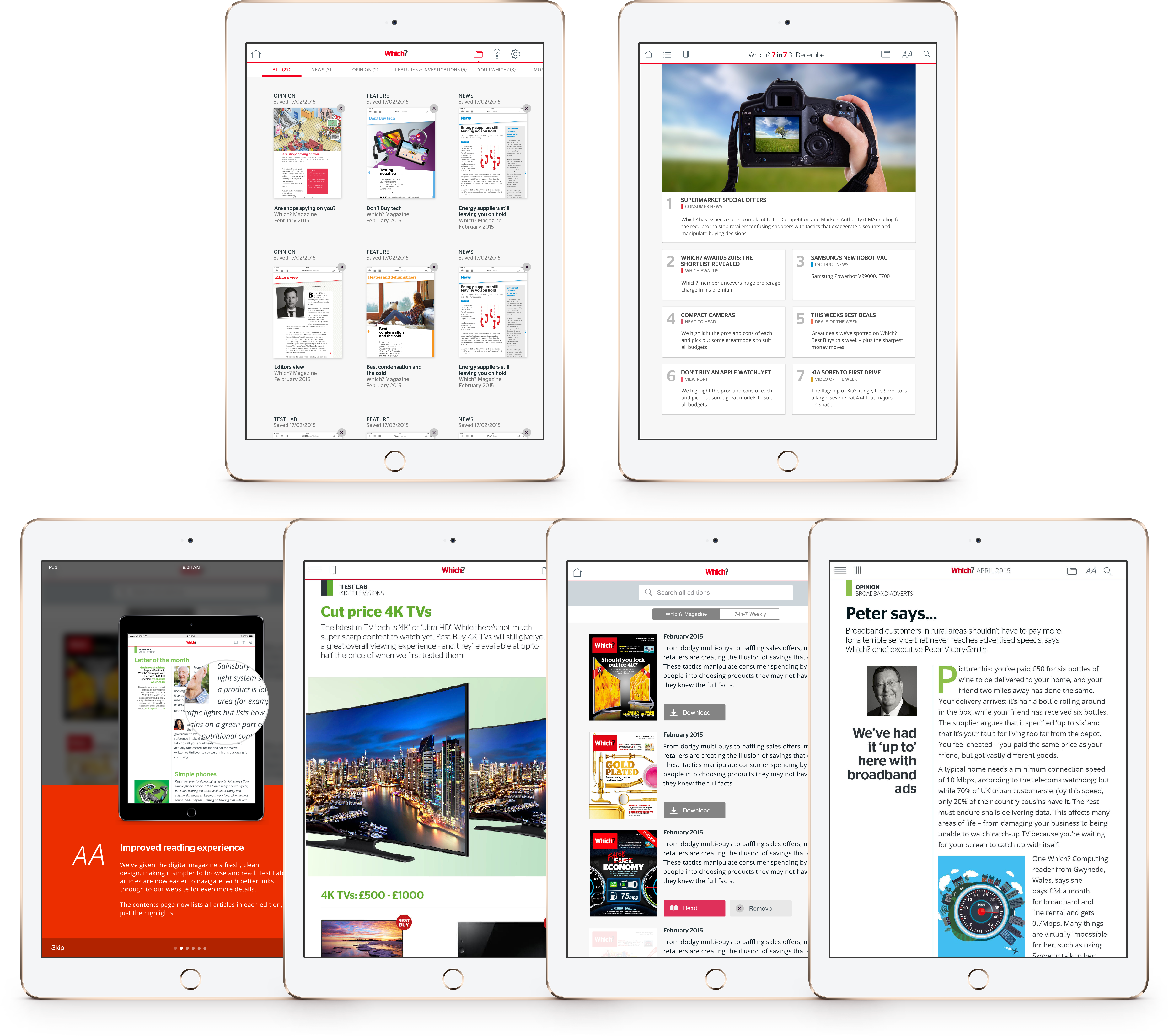 Which? magazine tablet app design